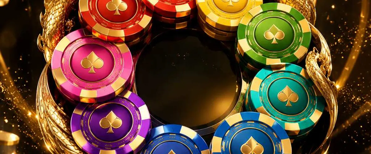 Ilustrasi casino chips and golden casino — pendaftaran anggota baru Surga88