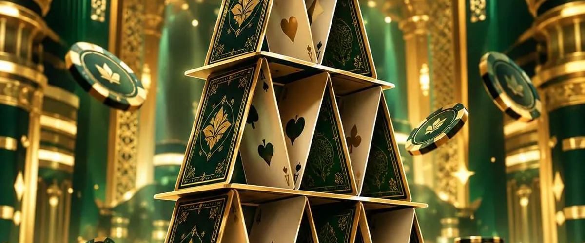 Ilustrasi golden casino and casino table — perbandingan crash vs slot di Surga88
