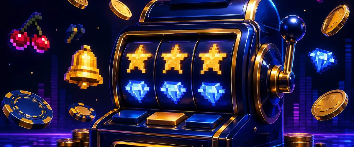 Ilustrasi slot machine and golden casino — cara main game crash Surga88
